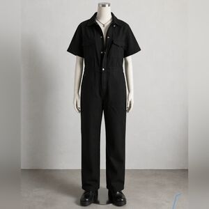 Rivet Utility Elegant Black Women's Jumpsuit M